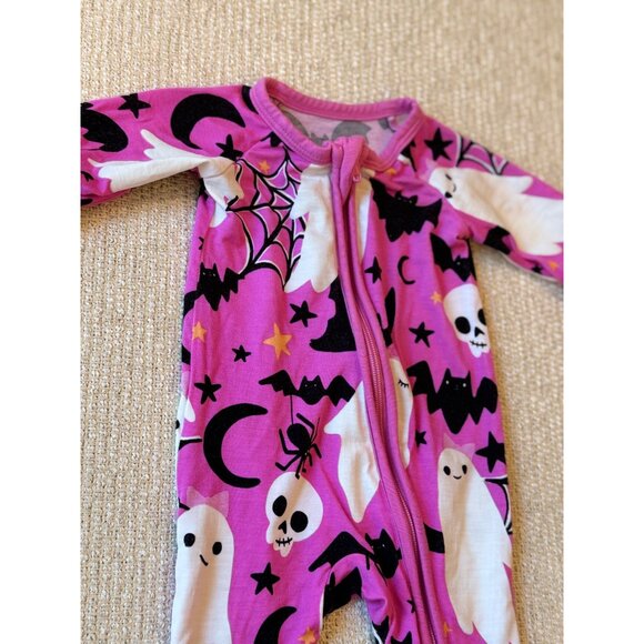 Little Sleepies Zippy Pink Frightful Friends Bamboo Onesie Size Preemie - Picture 4 of 5